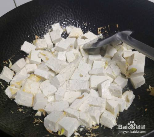 小油菜炒豆腐