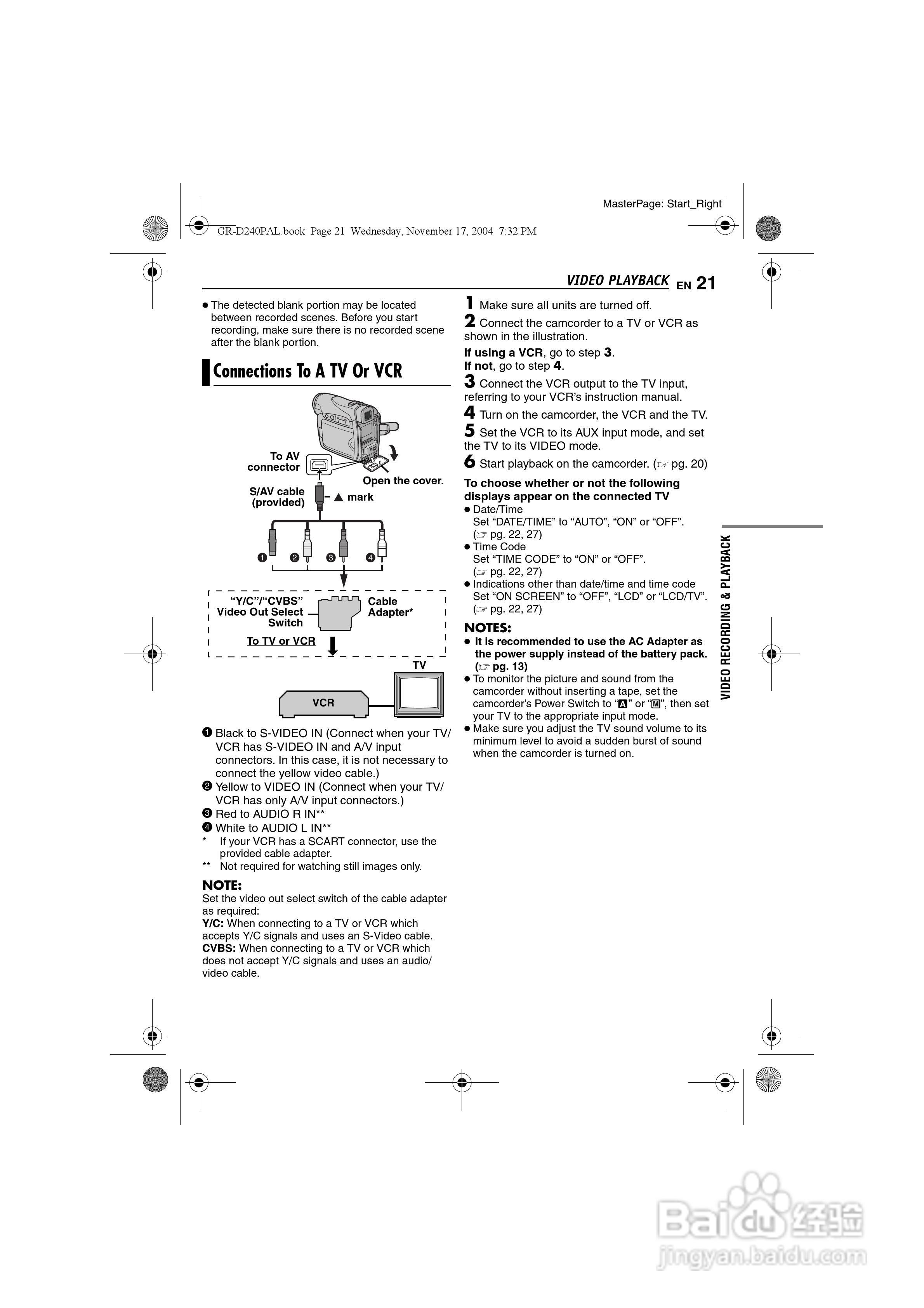 JVC GR-D240电池说明书:[3]