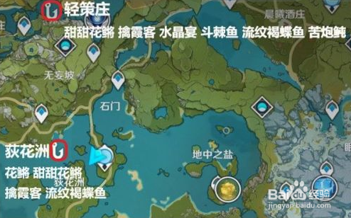 原神苦炮鲀钓鱼位置大全