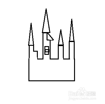 简笔画-如何画城堡的简笔画