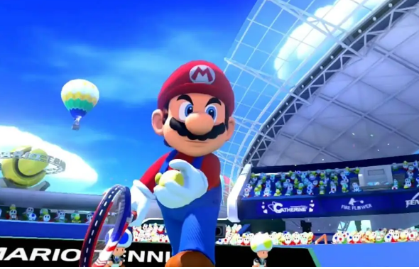 任天堂马里奥网球的网球拍怎么连接