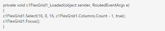 ComponentOne WPF FlexGrid行选简介