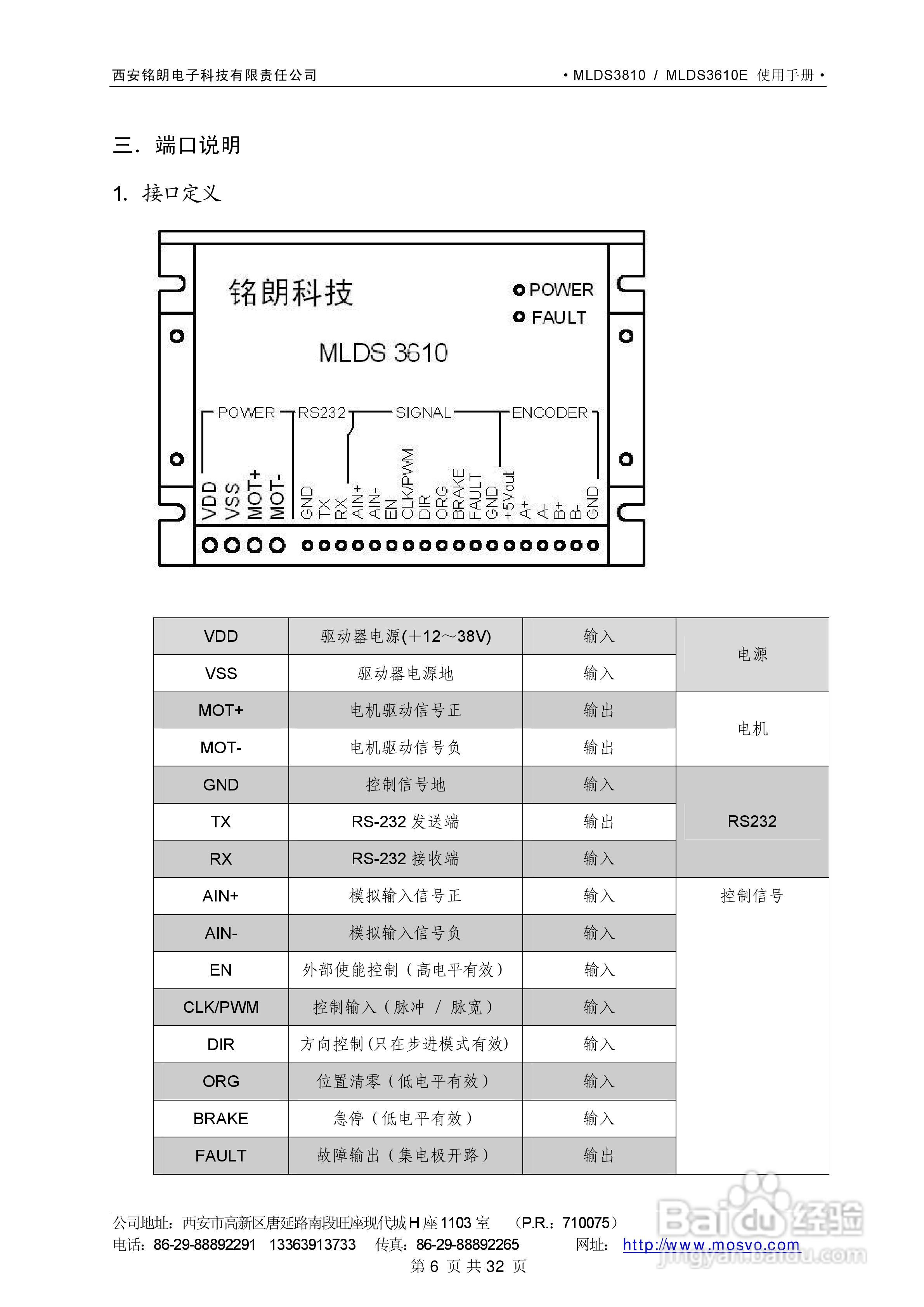 铭朗科技MLDS3610直流伺服驱动器说明书:[1]