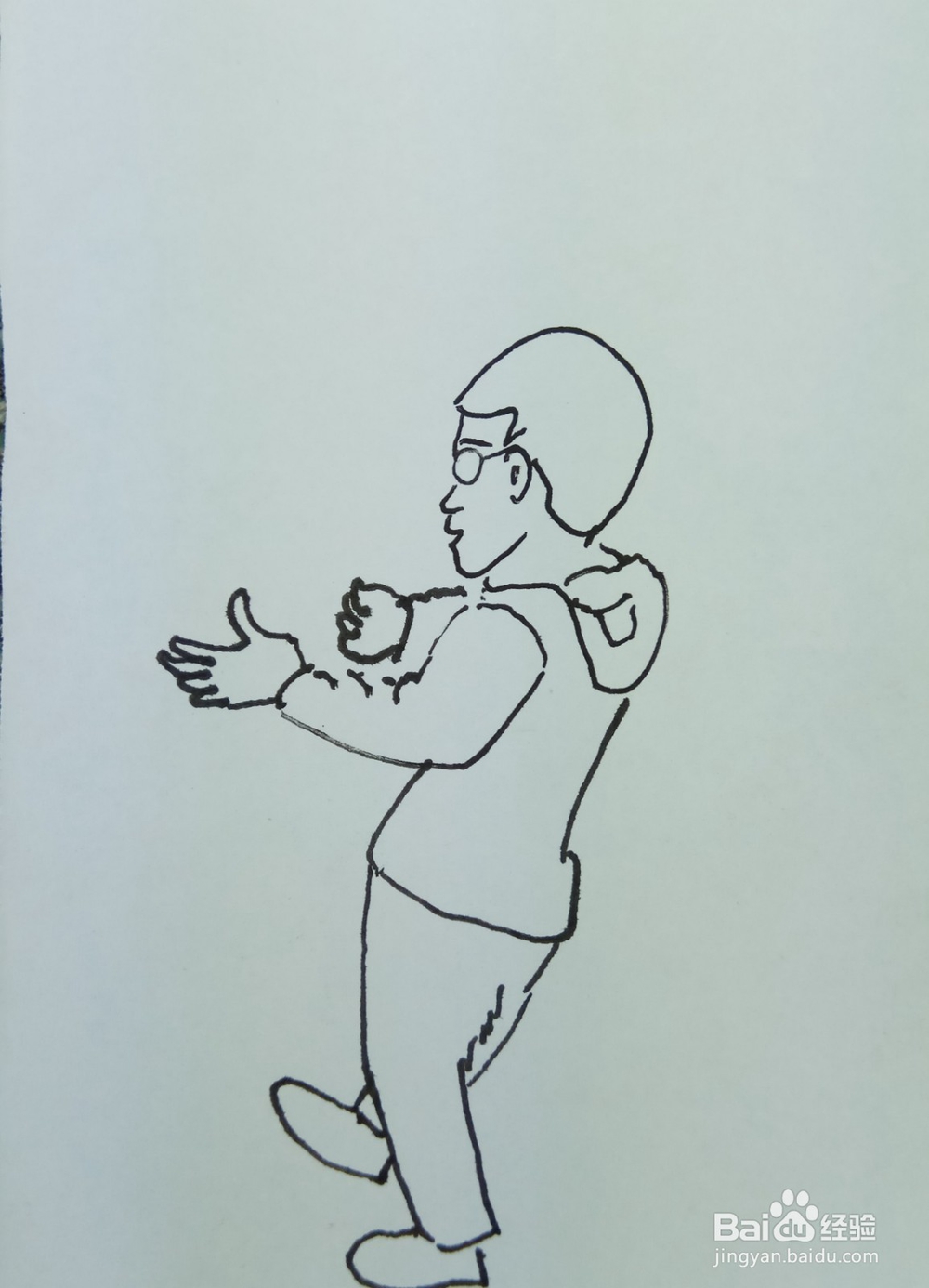 怎样画简笔画比划着学拉弓
