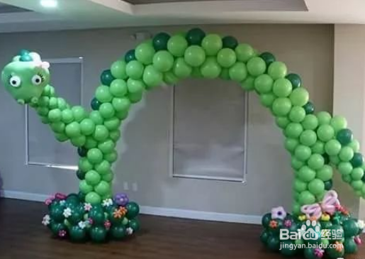 无支架气球拱门教程