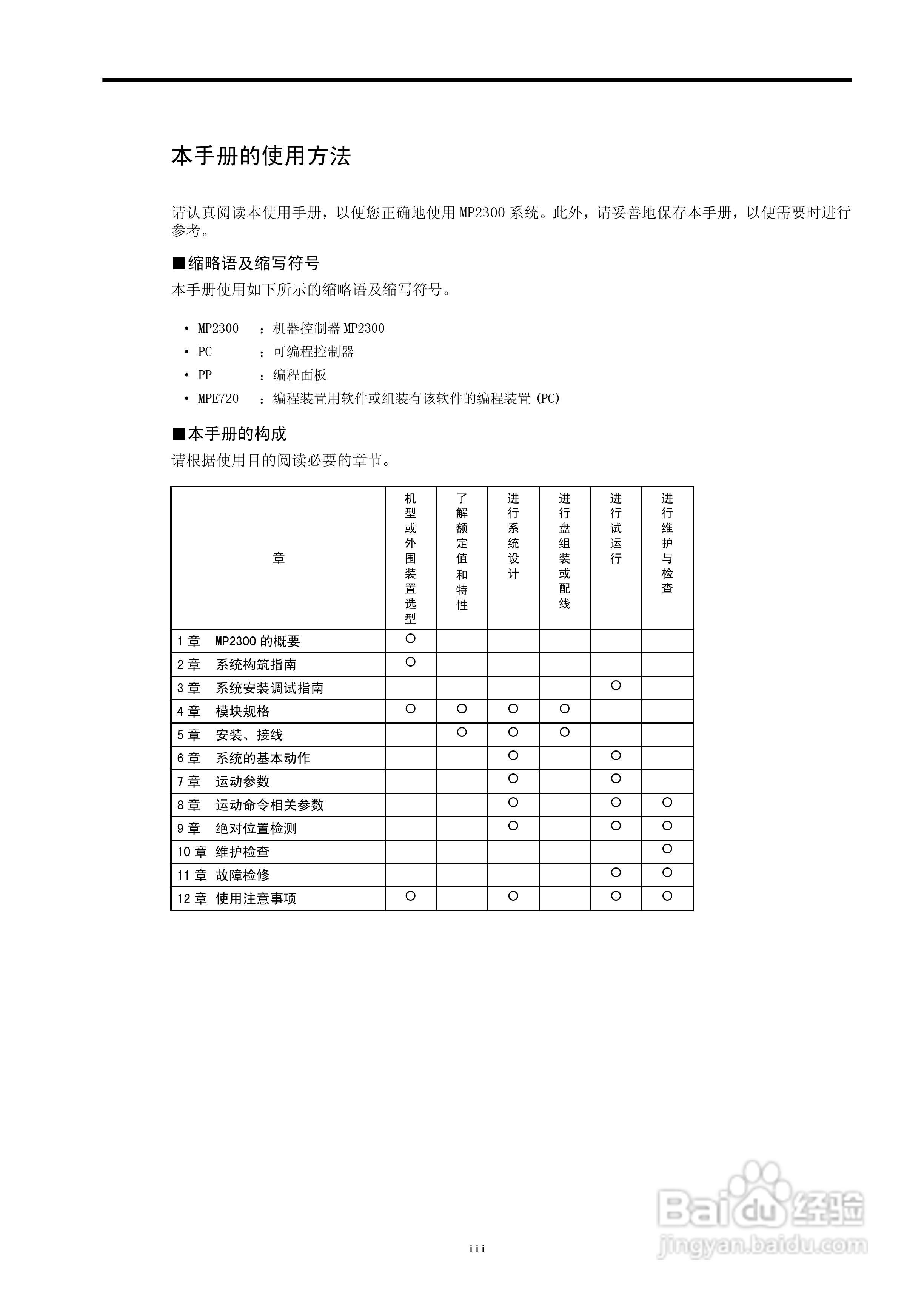 安川机器控制器MP2300基本模块用户手册:[1]