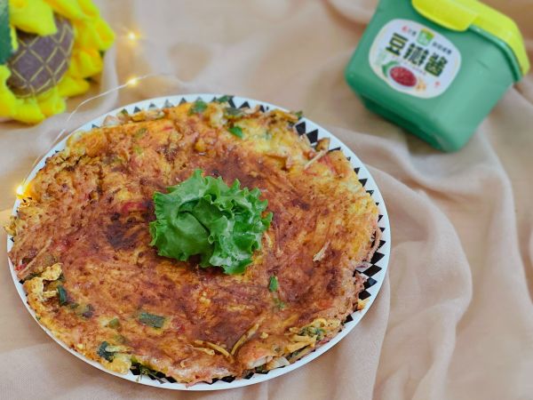 酱香蟹棒海鲜饼