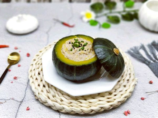 嫩南瓜肉糜盅#柏翠辅食节-营养佐餐#