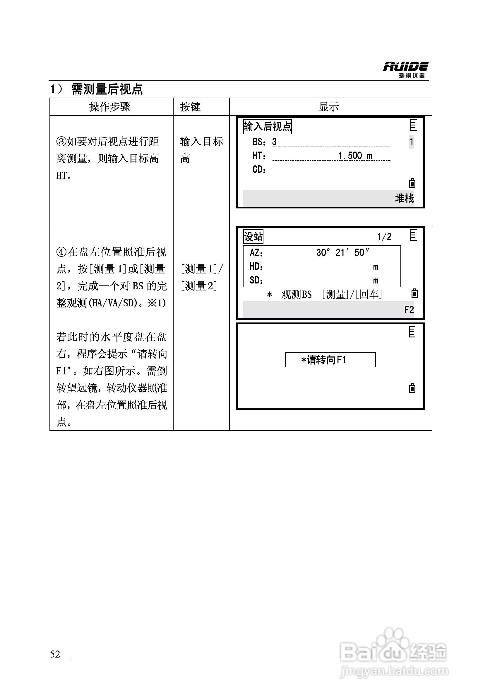 瑞得RTS-862/5R全站仪说明书:[6]