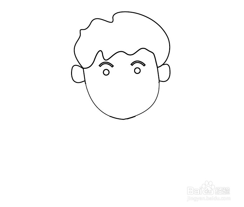 抗击疫情戴口罩简笔画