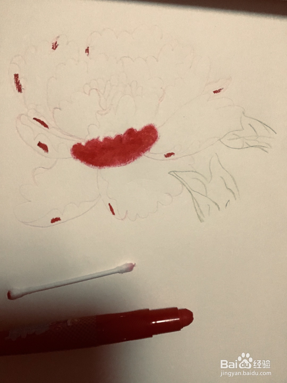 姐姐手绘的牡丹花