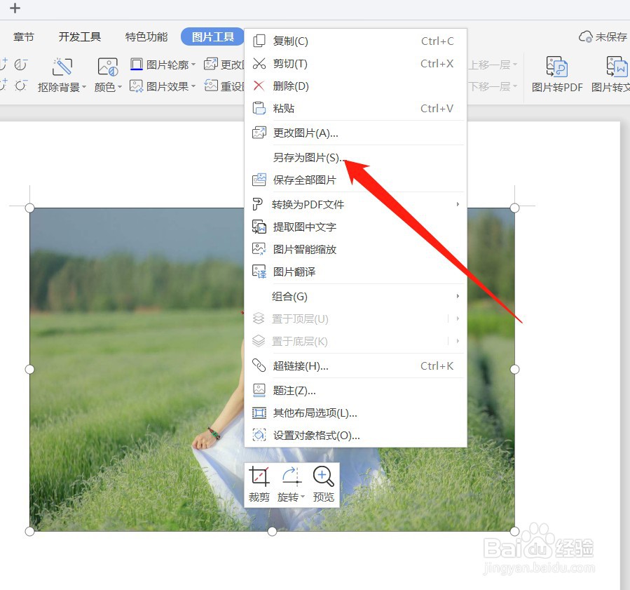 wps怎么保存图片