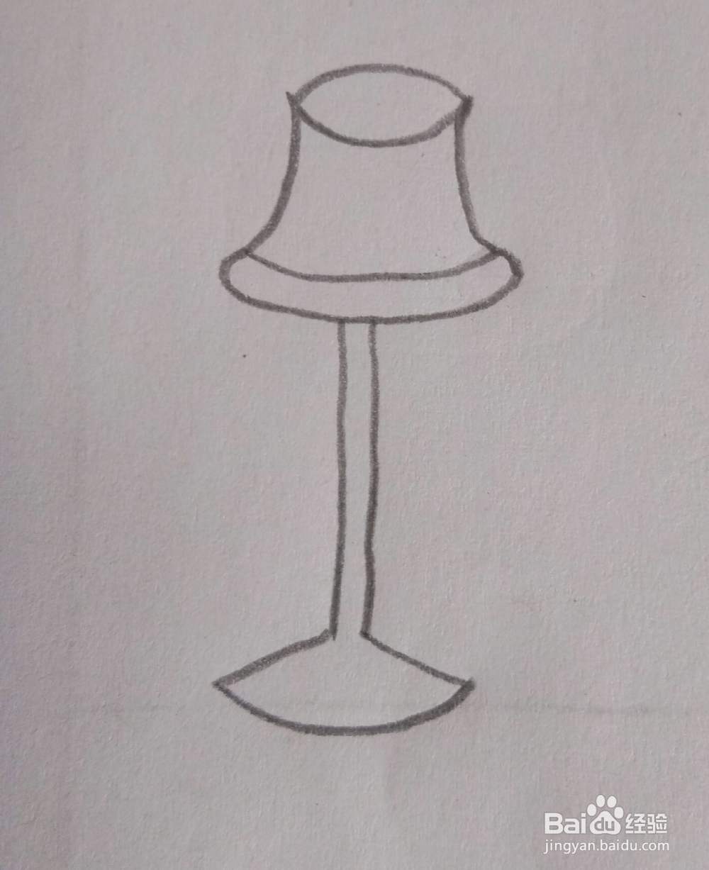简笔画台灯画法八