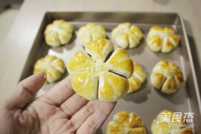 红豆梅花酥的做法