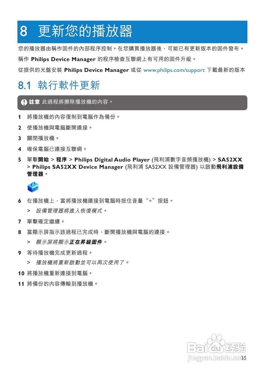 PHILIPS SA5287播放器说明书:[3]