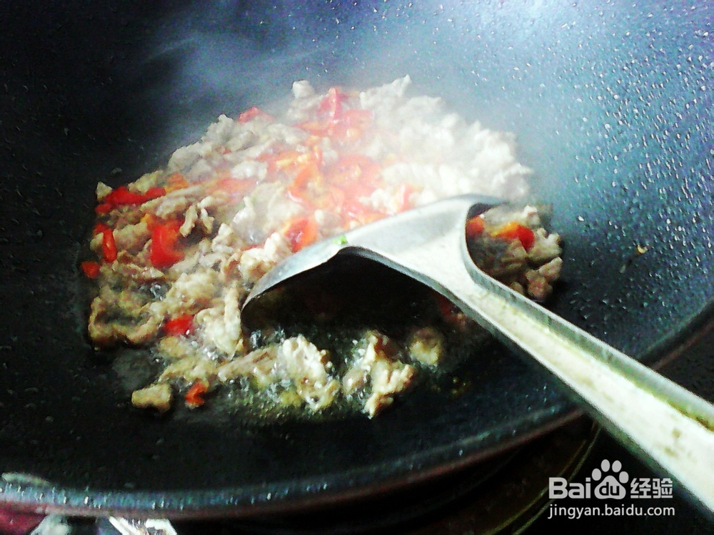 肉丁爆炒荷兰豆