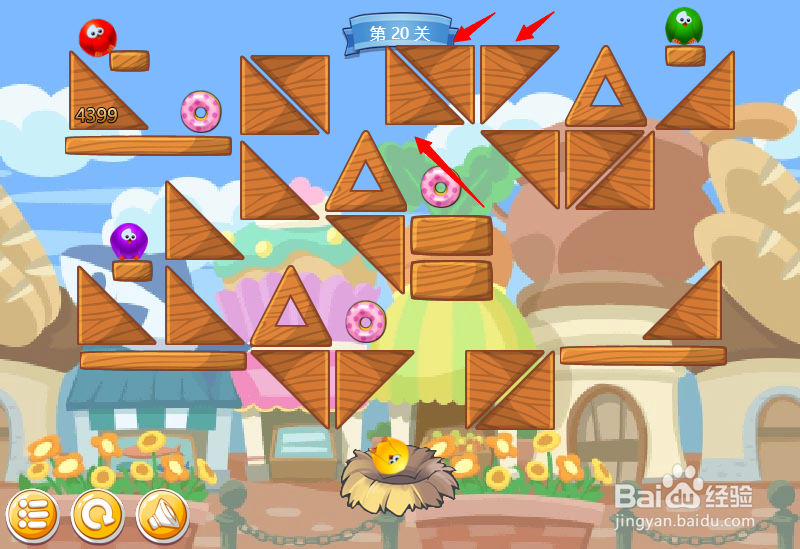 小游戏泡泡鸟历险记第20关