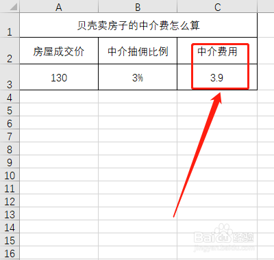 贝壳卖房子的中介费怎么算
