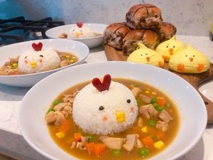 让小孩爱上吃饭的超萌日式鸡腿咖喱饭