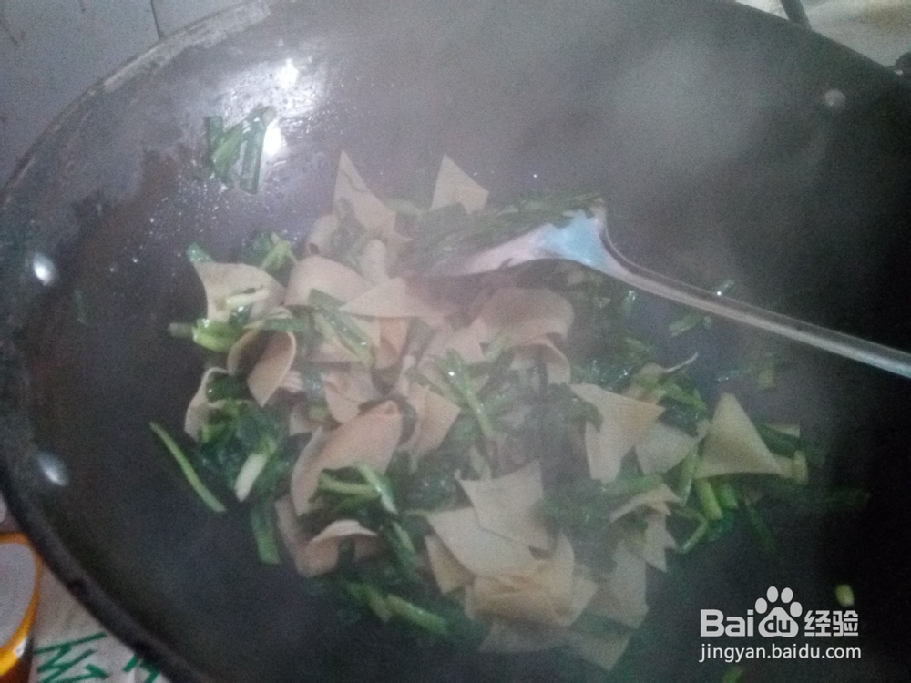 干豆腐片炒韭菜