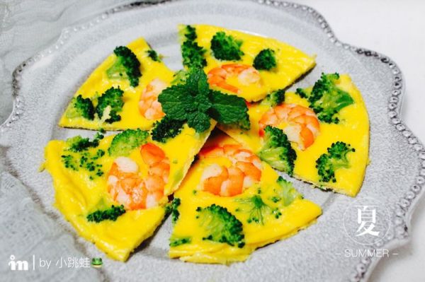 虾仁西兰花鸡蛋派