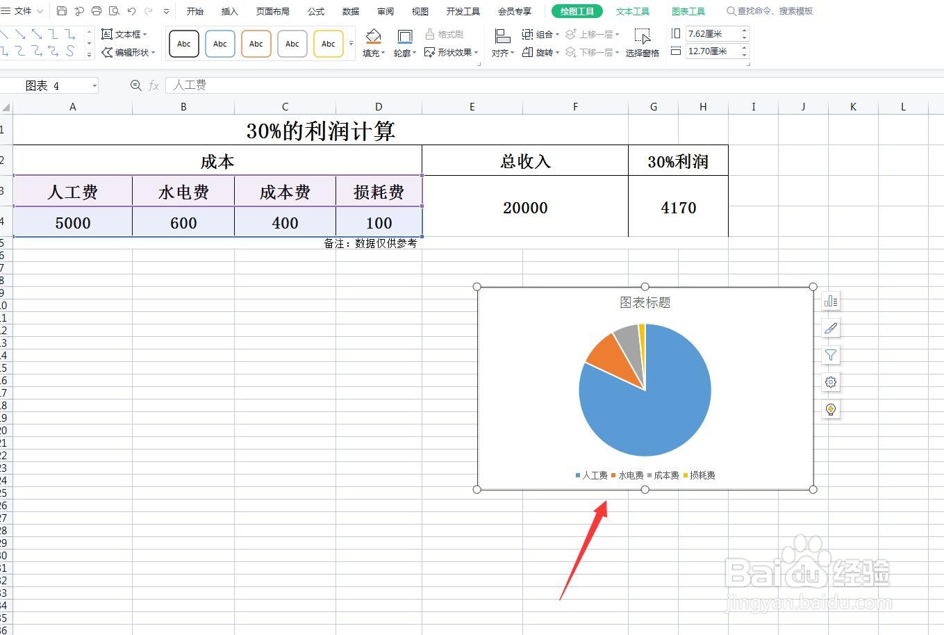 WPS如何插入三维饼状图