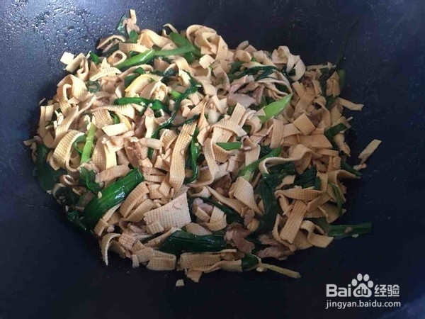 韭菜千张炒肉丝的做法