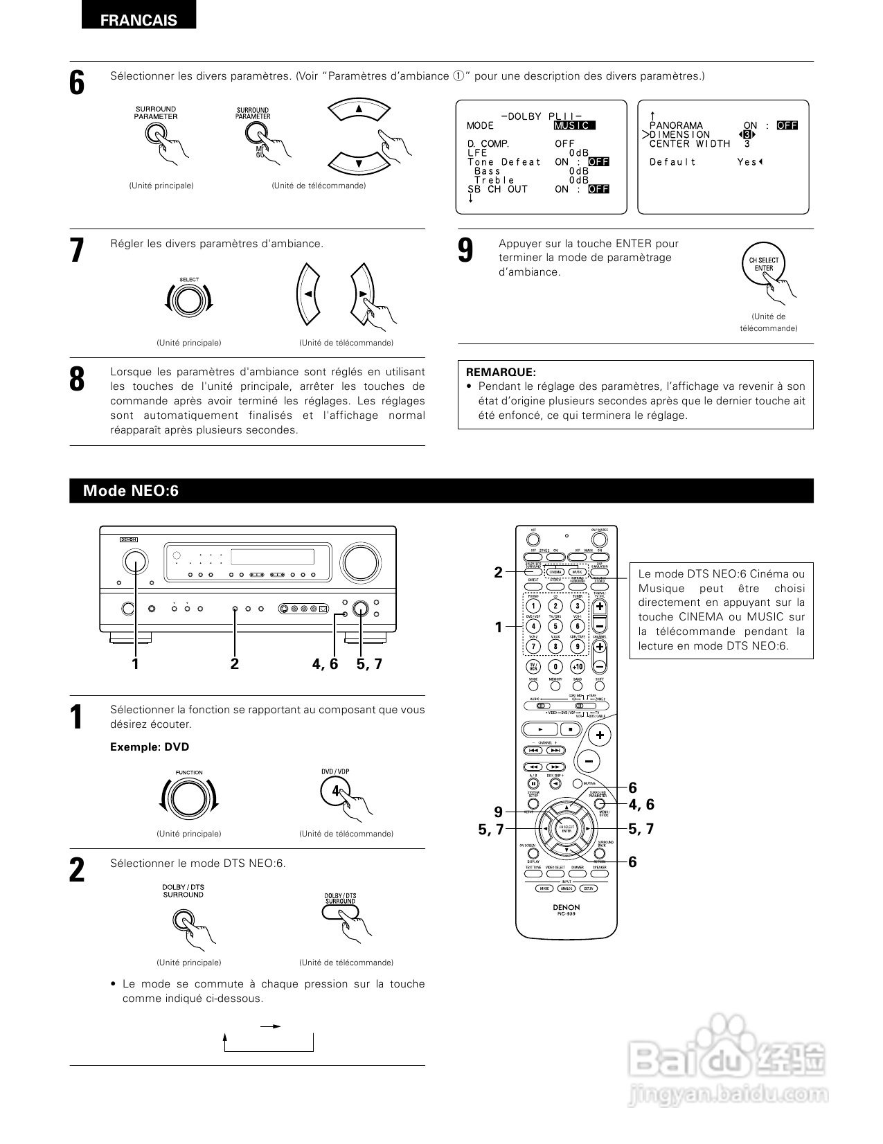 DENON AVR-1884功放说明书:[6]