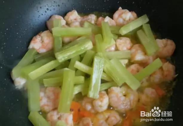 莴笋炒虾仁的做法