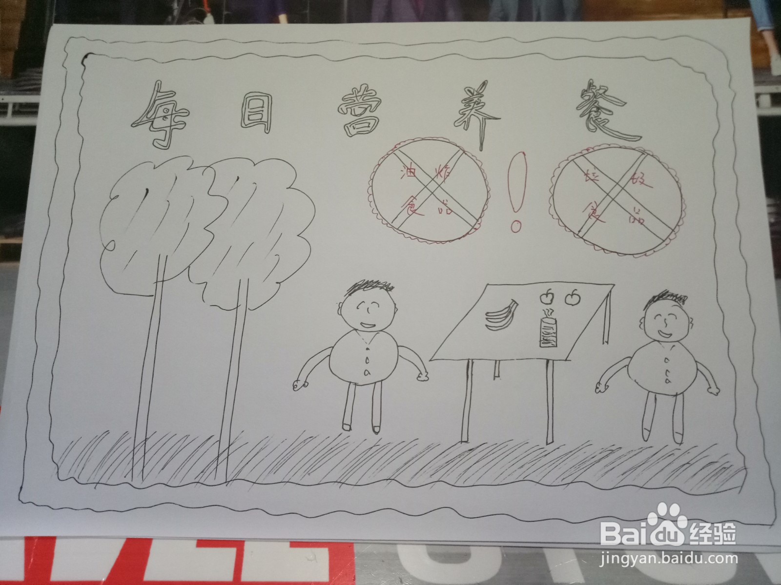营养餐手抄报