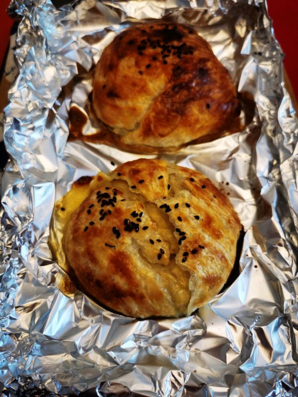 爆浆香蕉芝士手抓饼