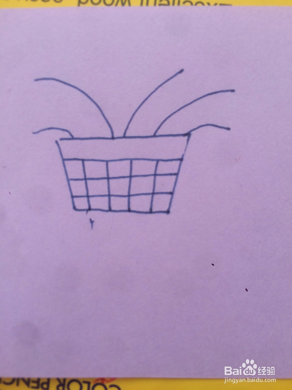 怎么教宝宝简单的画一盆植物