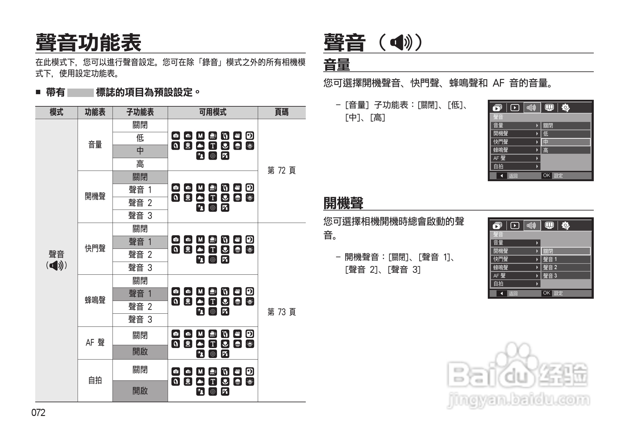 三星M130W数码相机使用说明书:[8]