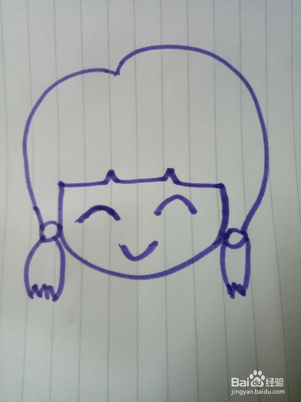 如何画出可爱的小姑娘