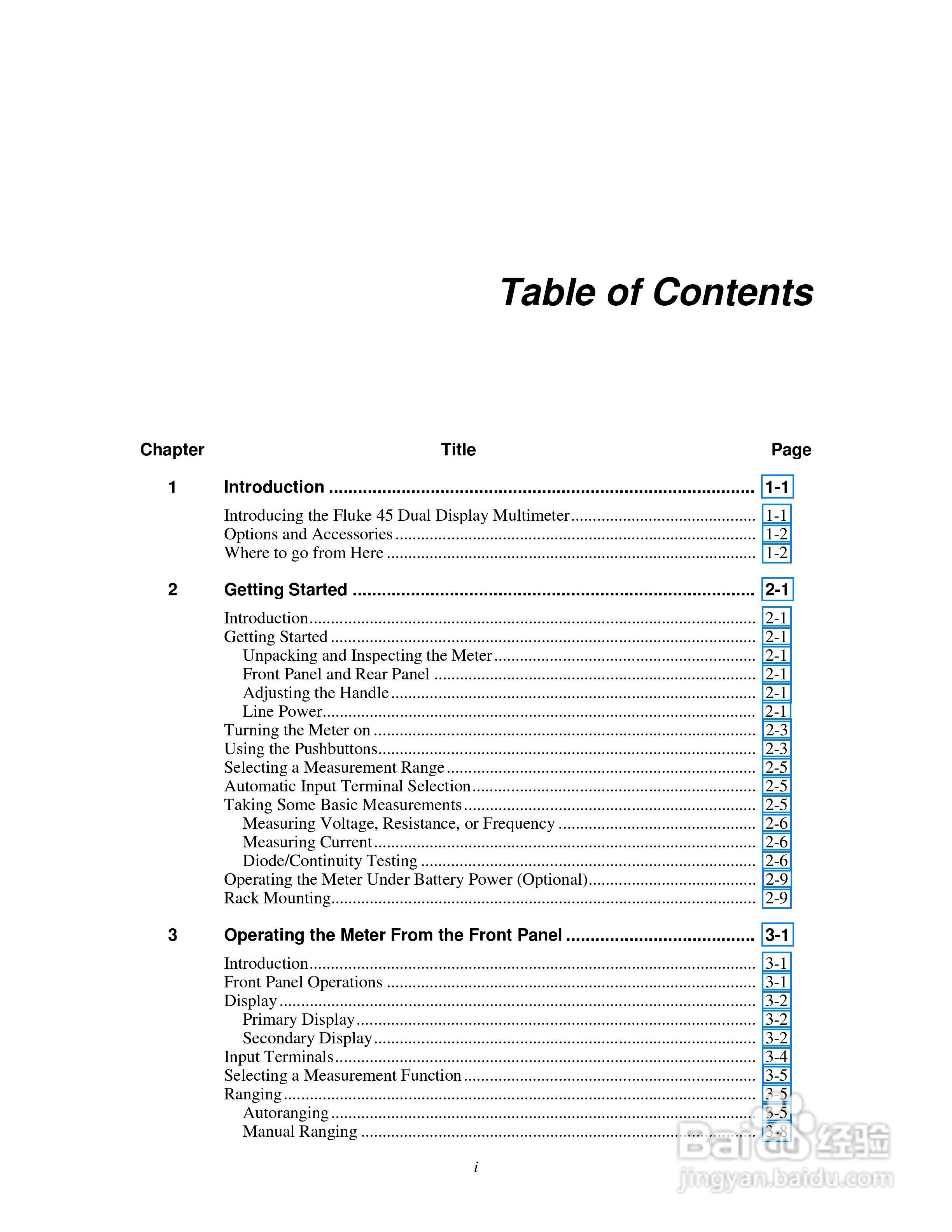 福禄克Fluke45万用表说明书:[1]