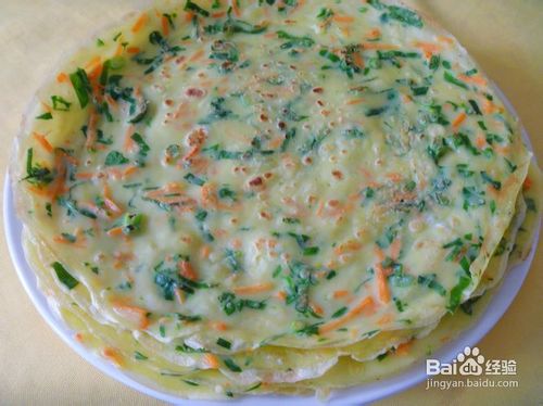 【中式面点】营养早餐--胡萝卜菜心煎饼