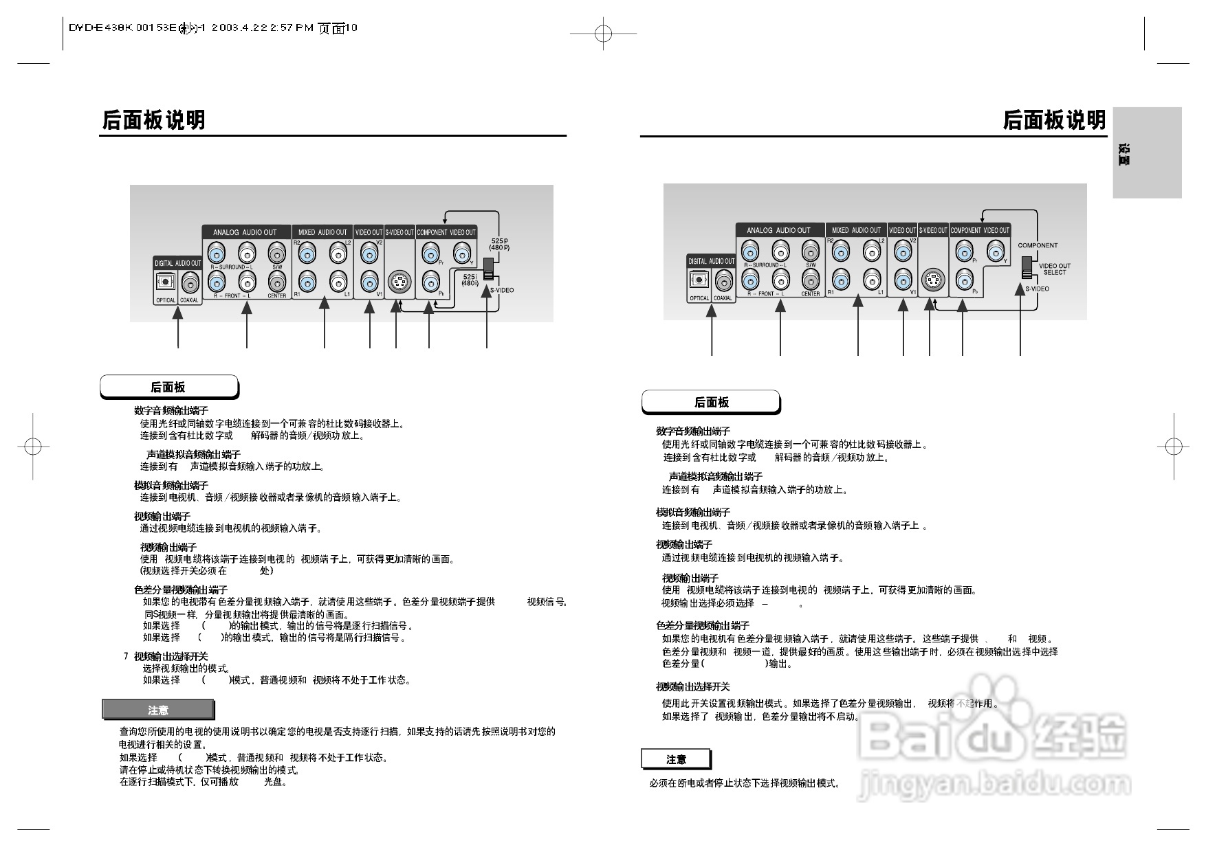 三星DVD-P538K使用说明书:[1]
