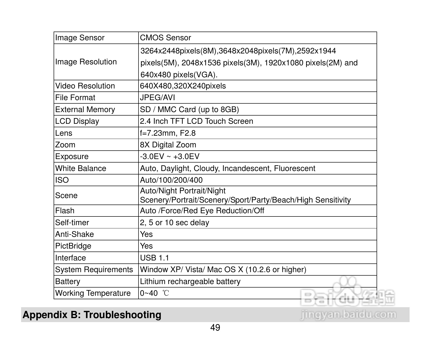 威达ViviCam 8025数码相机使用说明书:[5]