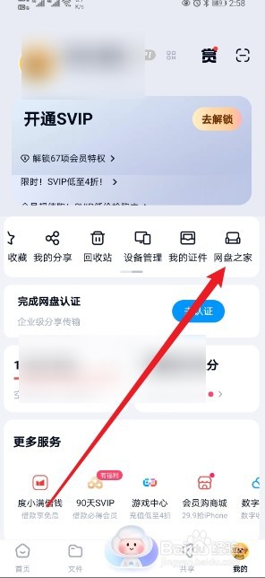 百度网盘如何开启【网盘之家】功能