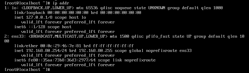 CentOS7配置IP静态地址方法