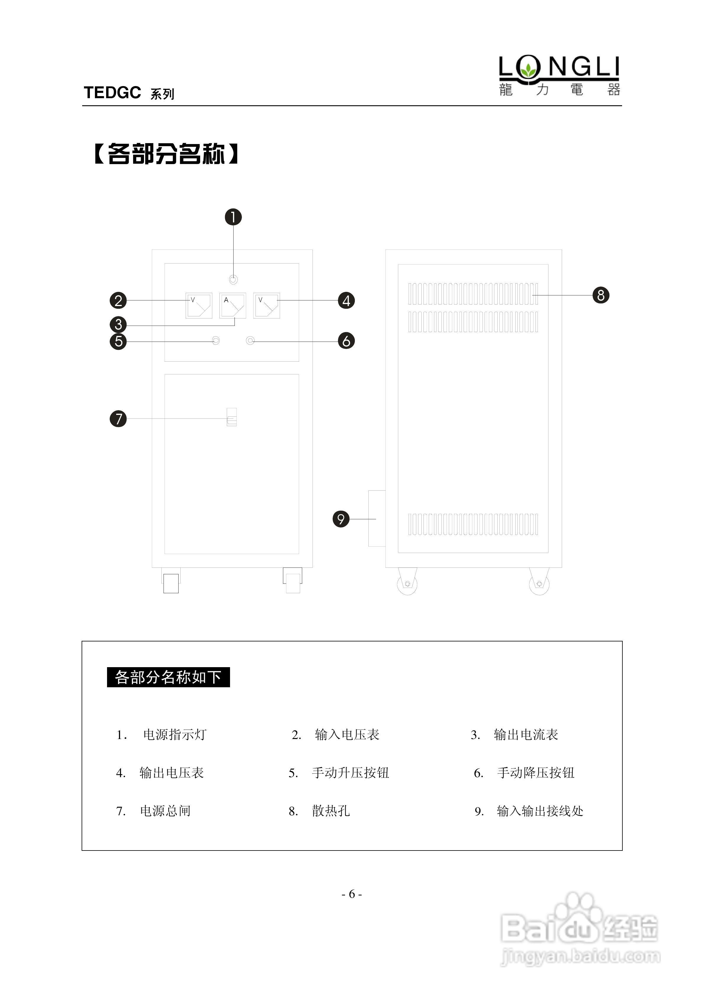 龙力电器TEDGC系列单相电动调压器使用说明书:[1]