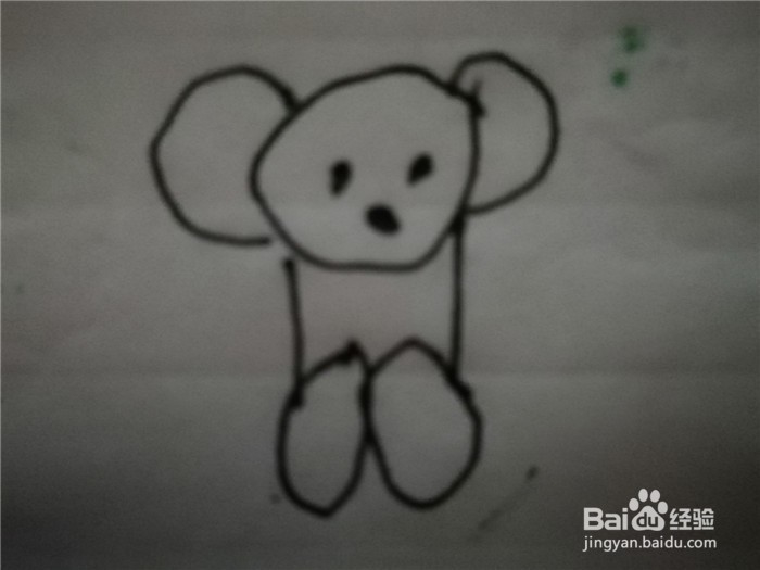 怎么样用简笔画画小小熊