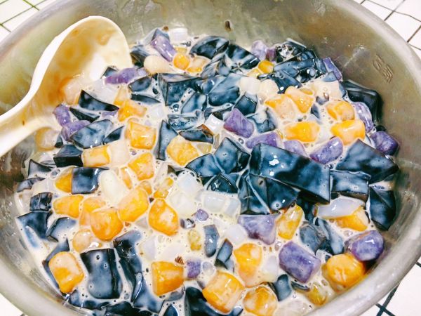 自制Q弹三色芋圆