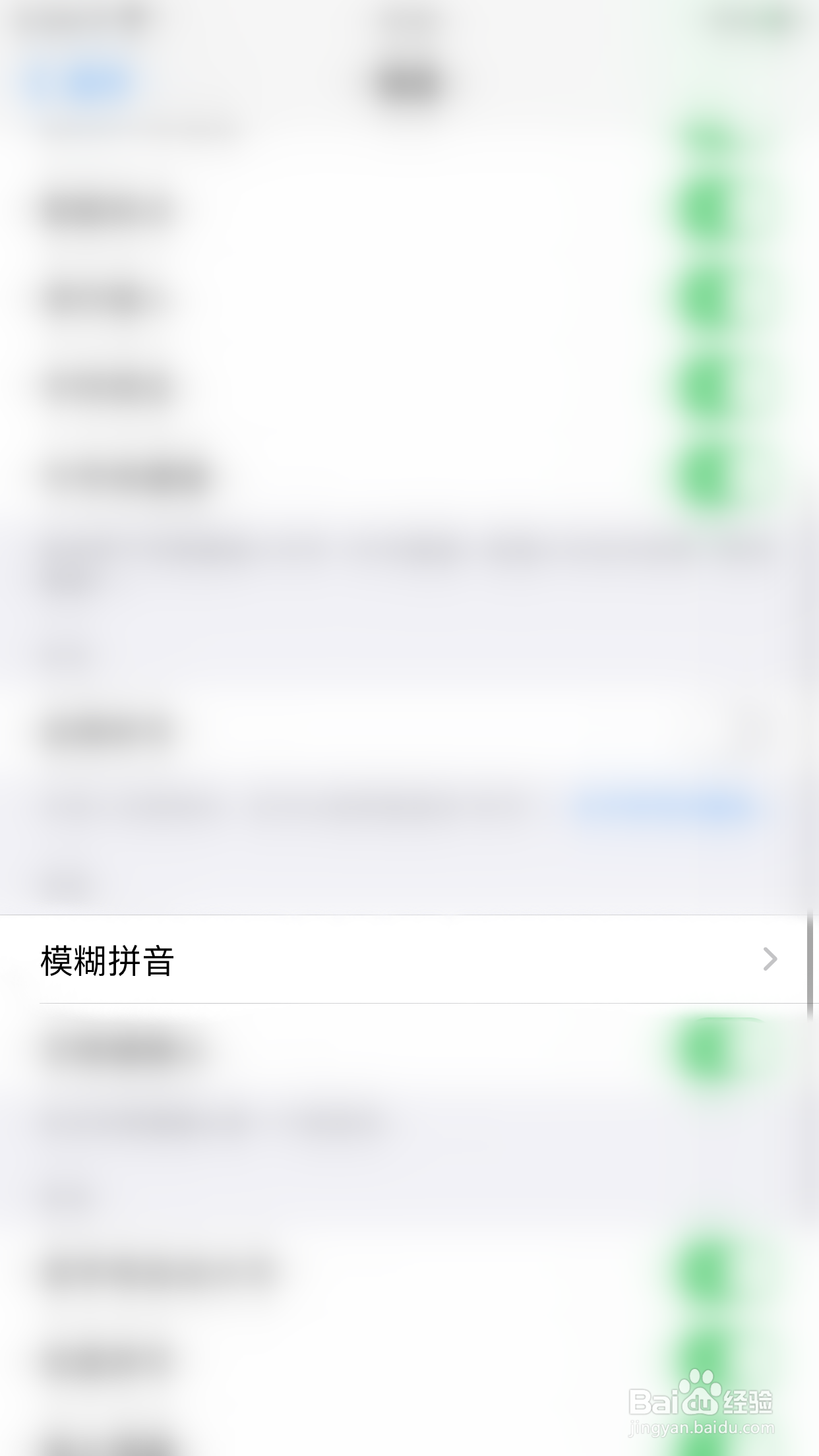 iPHONE如何打开模糊拼音功能