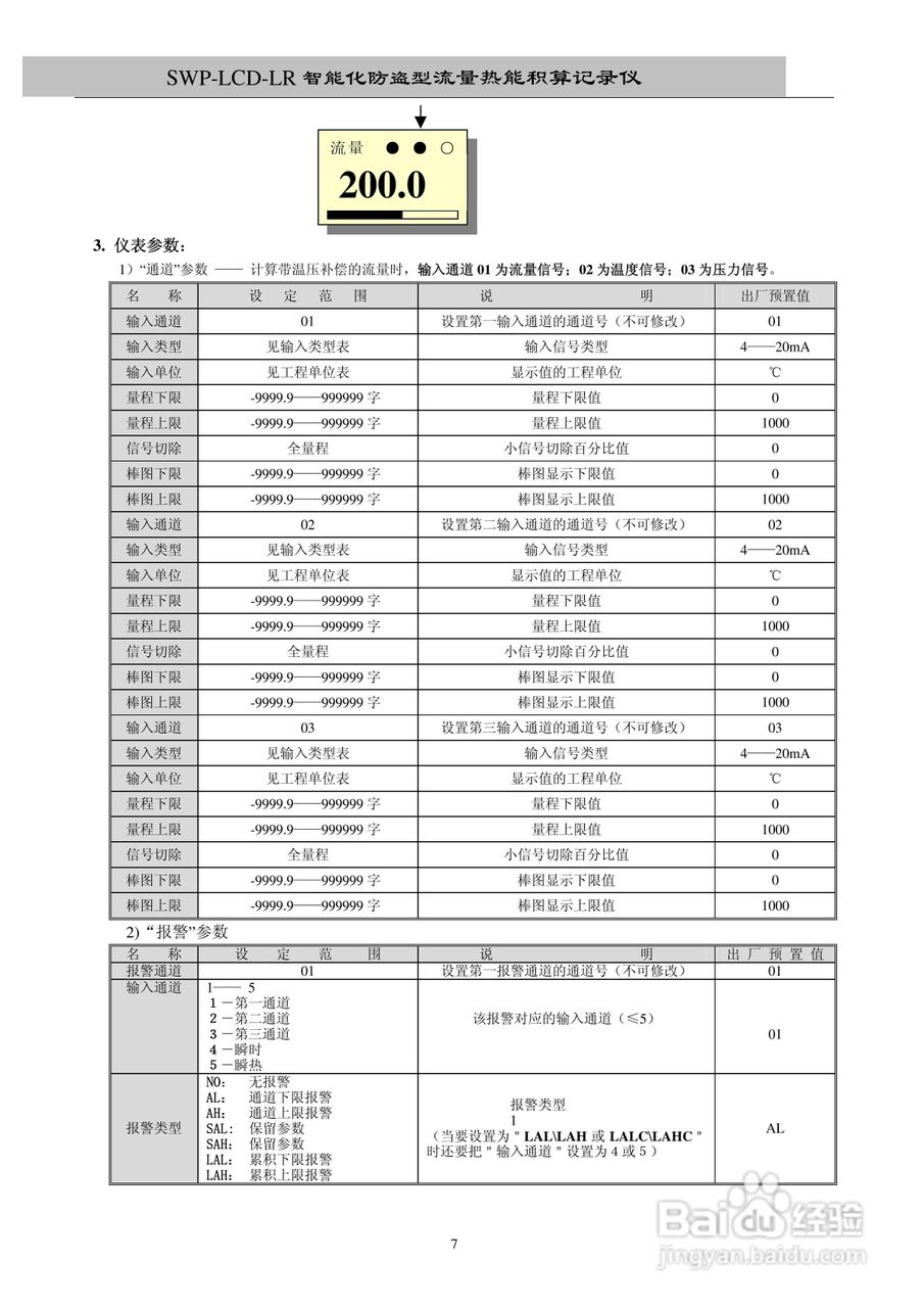 昌晖SWP-LCD－LR流量记录仪（无防盗）说明书:[1]