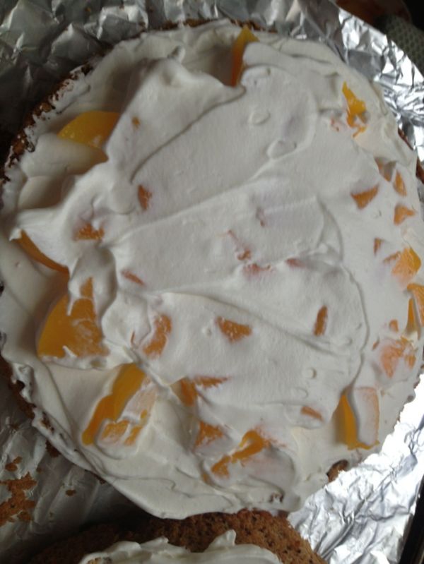 黄桃巧克力戚风裸蛋糕