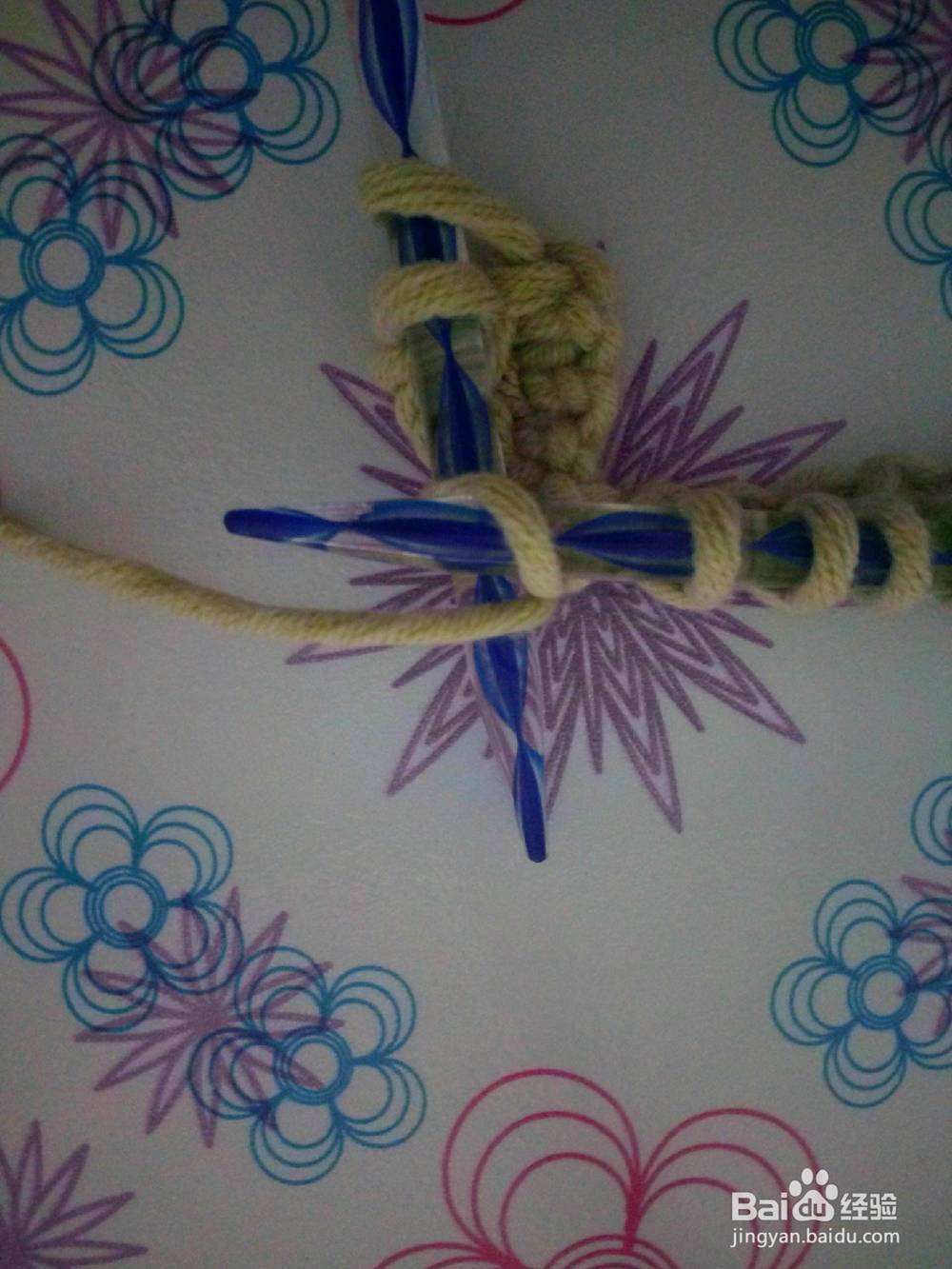 棒针菠萝花的织法