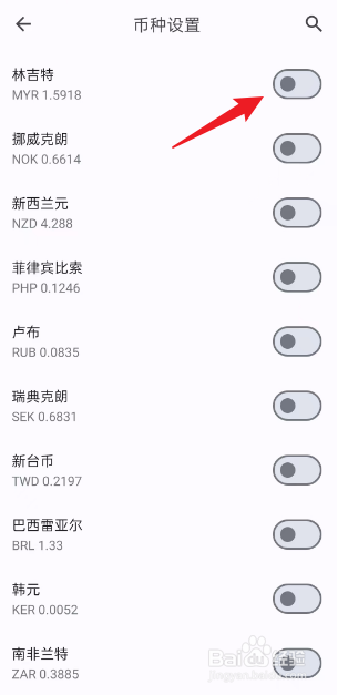 小星记账如何开启林吉特币种