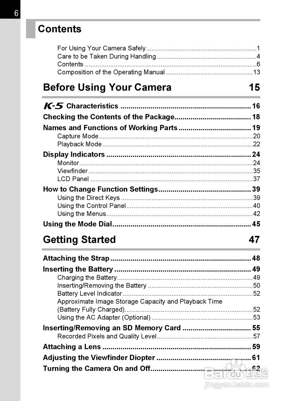 宾得K-5数码相机使用说明书:[1]