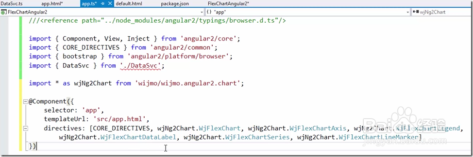 如何在Angular2下使用Wijmo FlexChart控件